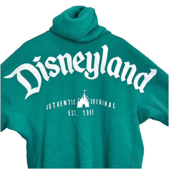 NWOT Disney Disneyland Spirit Jacket Full Zip Hoodie Size L Green Unisex - Picture 2 of 9